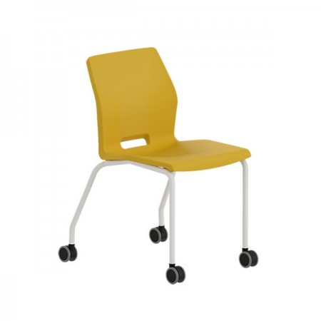 SILLA POLIPROPILENO RUEDAS SLIM-R